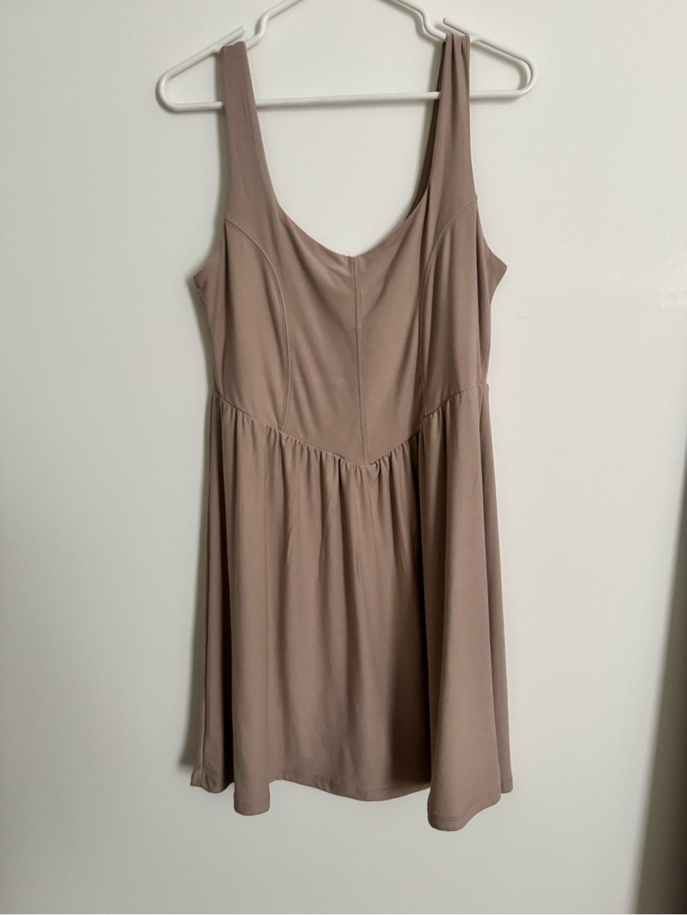 Pink Rose Scoop-Neck Sleeveless Dress in Taupe - Picture 2 of 3